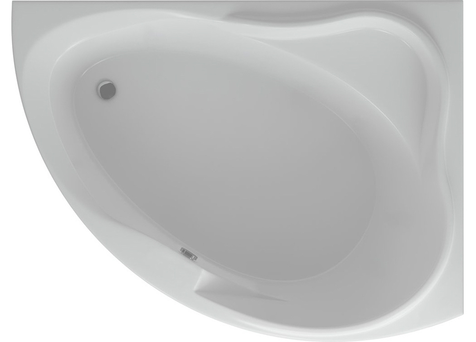 Ванна акриловая Акватек Альтаир правая с вклееным каркасом и экраном 160x120 см ALT160-0000047