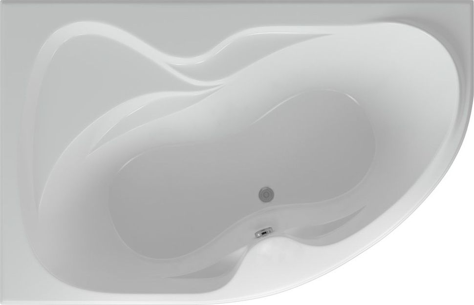 Ванна акриловая Акватек Вега левая с каркасом и экраном 170x105 см VEG170-0000073