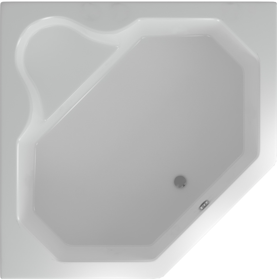 Ванна акриловая Акватек Лира с вклееным каркасом и экраном 148x148 см LIR150-0000032